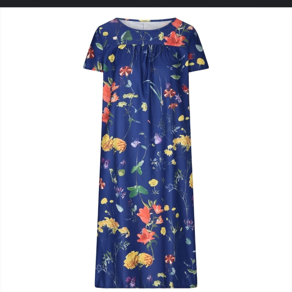 CASUAL LONG FLORAL DRESS